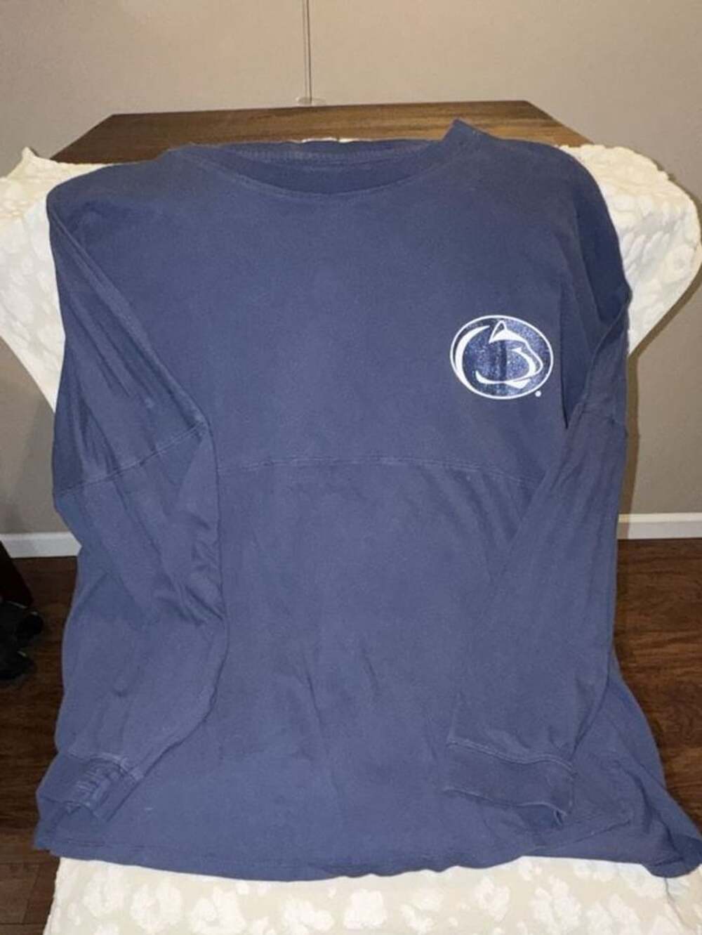 Colosseum Womens Penn State Nittany Lions Long Sleeve Spirit Tee Blue Large